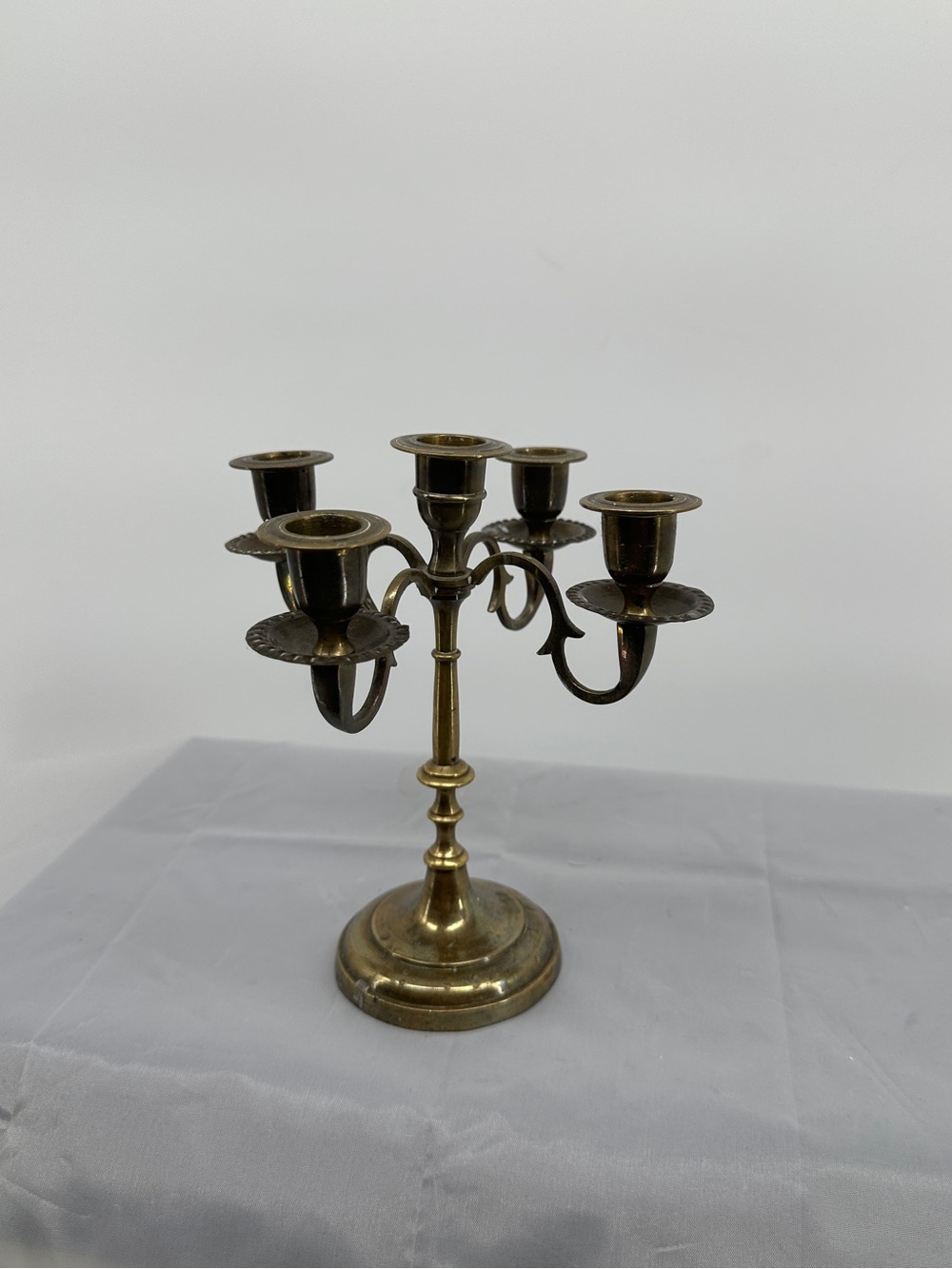Vintage 5 candle holder brass candelabra